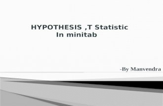 Hypothesis and t-tests