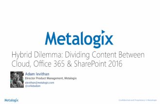 Hybrid Dilemma: Dividing Content Between Azure, Office 365 & SharePoint 2016