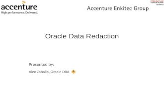 Oracle Database 12c - Data Redaction
