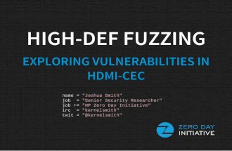 High Definition Fuzzing; Exploring HDMI vulnerabilities