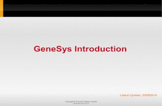 GeneSys Introduction