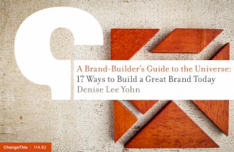 A Brand-Builders Guide to the Universe