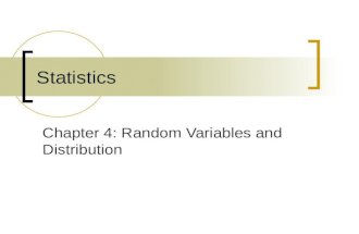 random variable and distribution