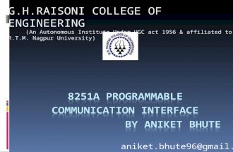 8251  usart  programmable communication interface by aniket bhute
