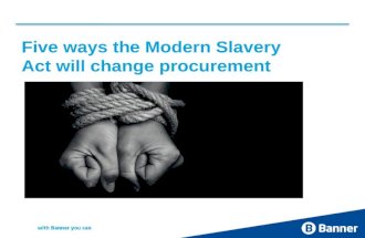 Five ways the Modern Slavery Act will change procurement