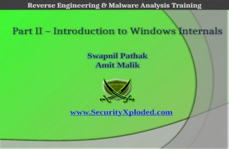 Reversing & malware analysis training part 2   introduction to windows internals