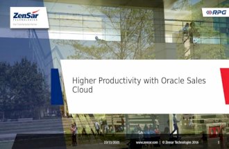 Driving Agility and Productivity with Oracle Sales Cloud