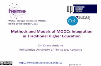 Methods and Models of MOOCs Integration in Traditional Higher Education