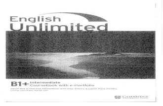 English Unlimited b1+ intermediate coursebook