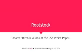 RSK (Rootstock) - Smarter Bitcoin