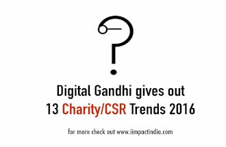 2016 Charity Trends by Digital Gandhi
