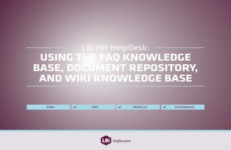LBi HR HelpDesk Knowledge Base Product Guide