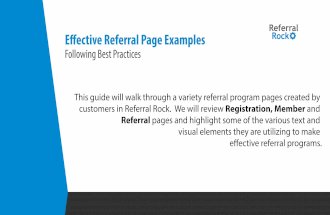 Effective Referral Page Examples