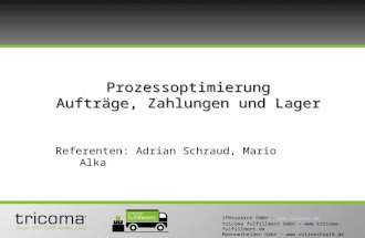 Mario Alka & Adrian Schraud - Automatisation und Prozessoptimierung beim Onlineversandhandel