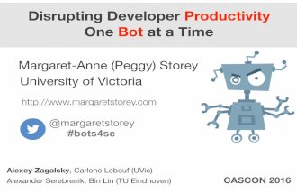 Cascon 2016 Keynote: Disrupting Developer Productivity One Bot at a Time