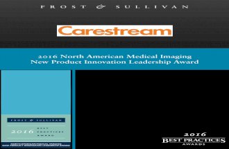Frost & Sullivan 2016 Innovation Award Research Summary for New Product Innovation Leadership - Medical Imaging and Healthcare IT - to Carestream Health