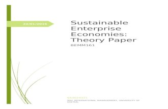 Is the notion of sustainable enterprise economies a luxury for the developed final