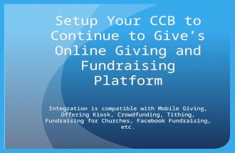 CCB integration to Continue to Give's church fundraising software