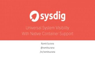 Sysdig - Introducing a new definition of Monitoring
