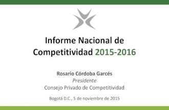 Informe Nacional de Competitividad 2015-2016