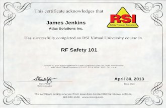 James Jenkins RSI RF Safety 101 2013