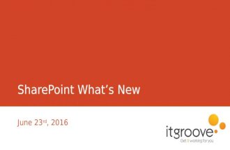 vSharePoint - June 2016 - What's New in SharePoint - Alec McCauley and Karin Skapski