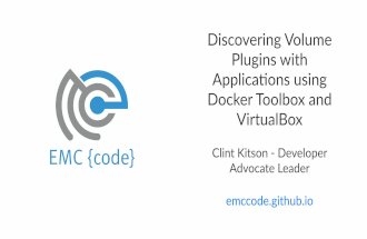 Discovering Volume Plugins with Applications using Docker Toolbox and VirtualBox