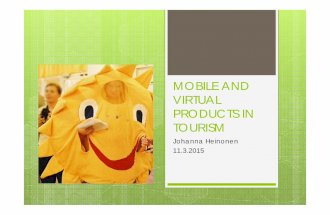 Mobile and virtual products in tourism