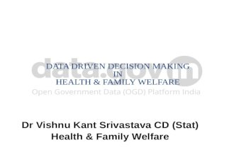 Data Driven Decision Making in Ministry of Health and Family Welfare