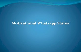 Motivational whatsapp facebook status