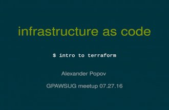 Infrastructure as Code: Introduction to Terraform