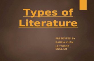 Types of Literature