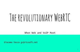 [workshop] The Revolutionary WebRTC