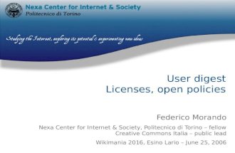 Wikimania 2016 - User digest: Licenses, open policies