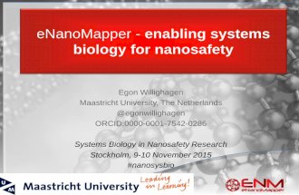 eNanoMapper - enabling systems biology for nanosafety