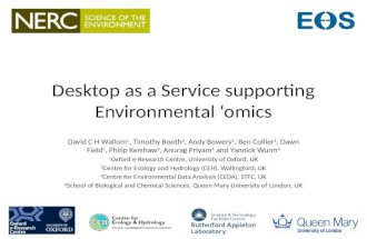 Desktop as a Service supporting Environmental ‘omics