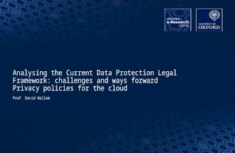 Privacy and Security policies in the cloud