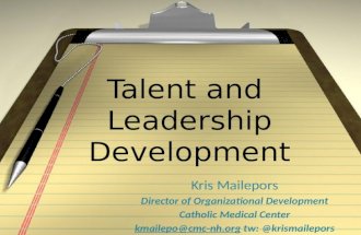 Talent Leadership Development for MGMA