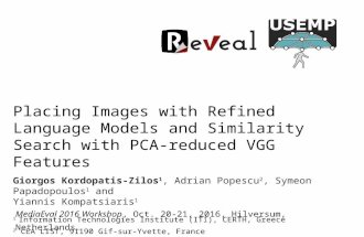 Placing Images with Refined Language Models and Similarity Search with PCA-reduced VGG Features