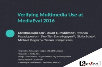 Verifying Multimedia Use at MediaEval 2016