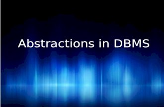 Abstractions in DBMS