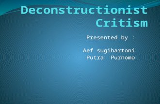 Deconstructionist critism