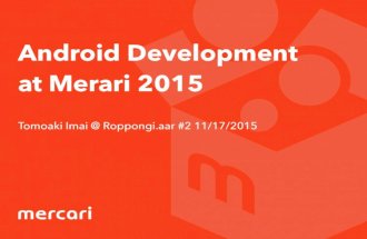 Android development at mercari 2015