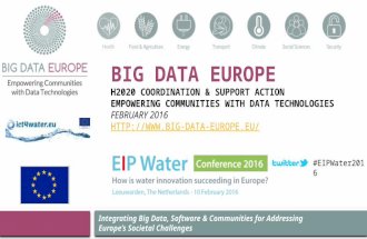 Presentation of the Big Data Europe project at the EIP Water Conference 2016 in Leeuwarden, The Netherlands