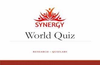 Sathaye College Synergy 2014 World Quiz - Final - Conducted by QuizLabs
