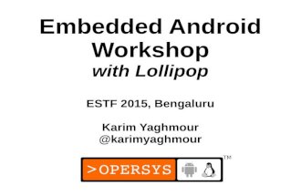 Embedded Android Workshop with Lollipop