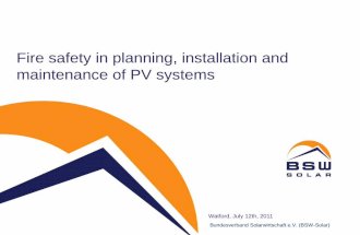 D. Wedepohl_Fire Safety in Planning and Installation and Maintenance of PV Systems
