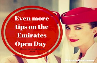 Even more tips on the Emirates open day