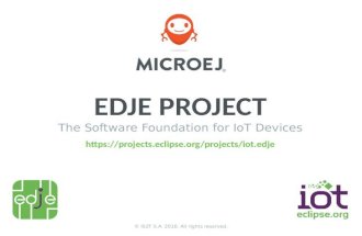 Eclipse Edje: A Java API for Microcontrollers