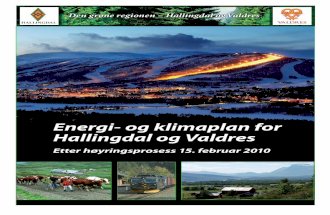 Energi og Klimaplanen for Valdres og Hallingdal